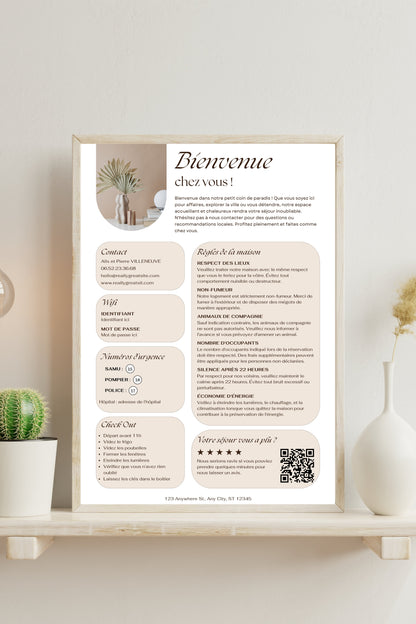 Affiche de bienvenue Design d'Audrey