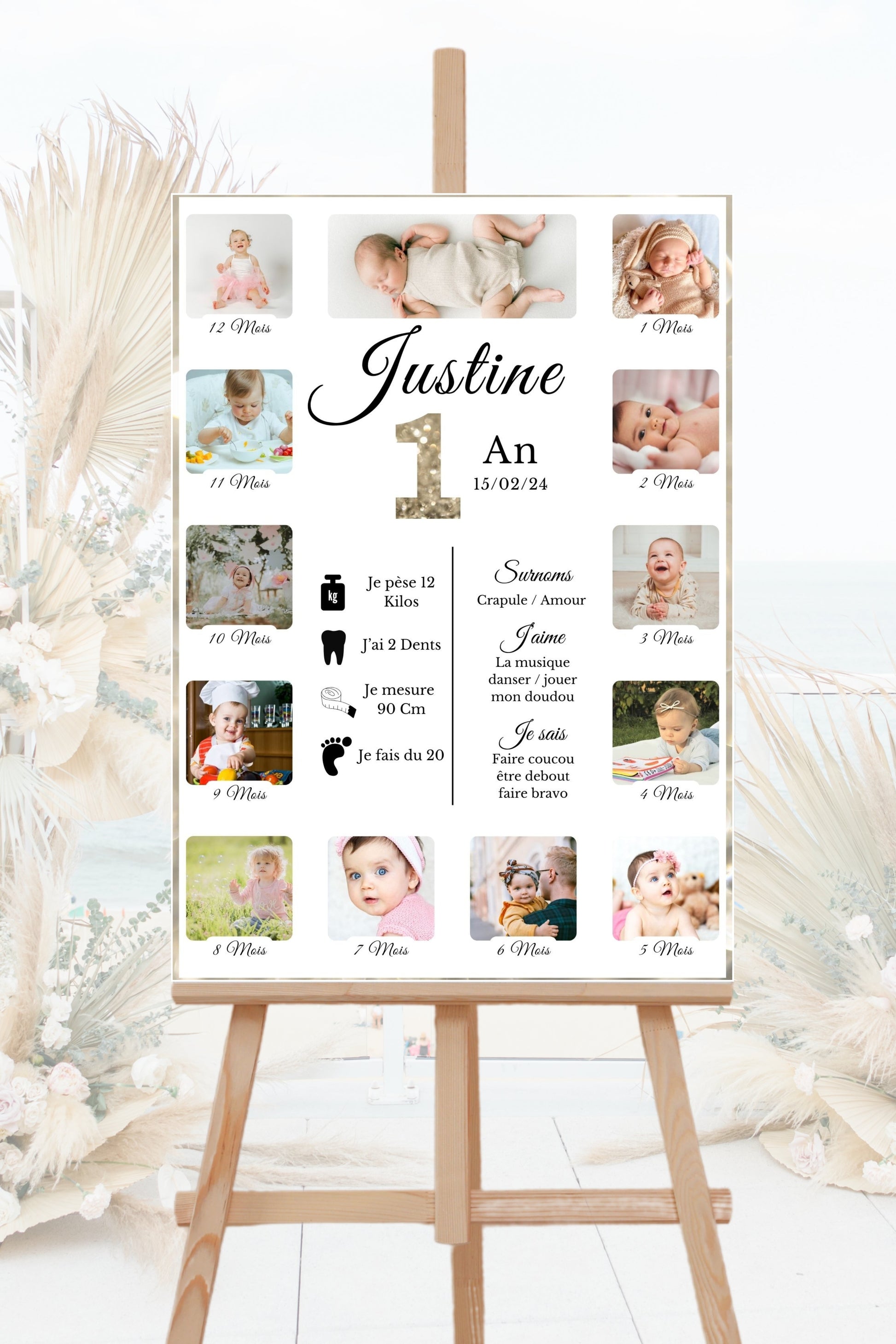 Affiche premier anniversaire Design d'Audrey