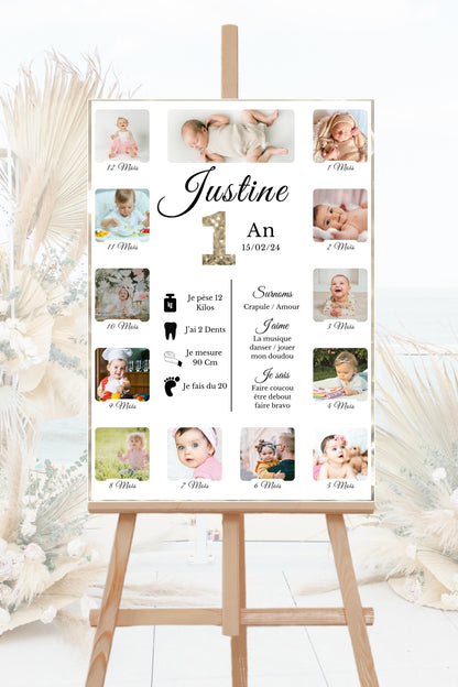 Affiche premier anniversaire Design d'Audrey