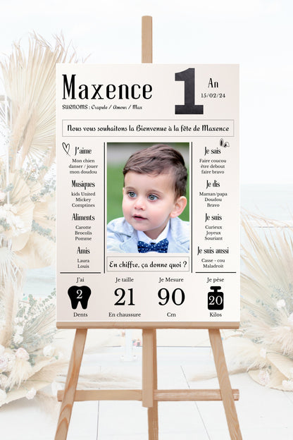 Affiche anniversaire journal Design d'Audrey