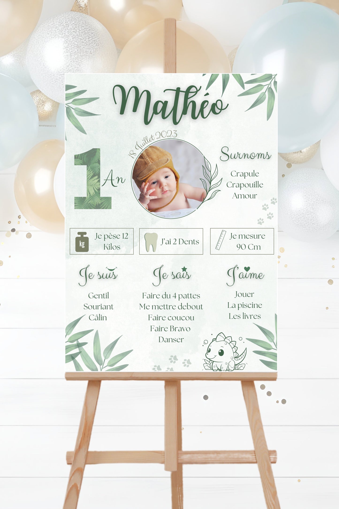 Affiche anniversaire personnalisée Design d'Audrey