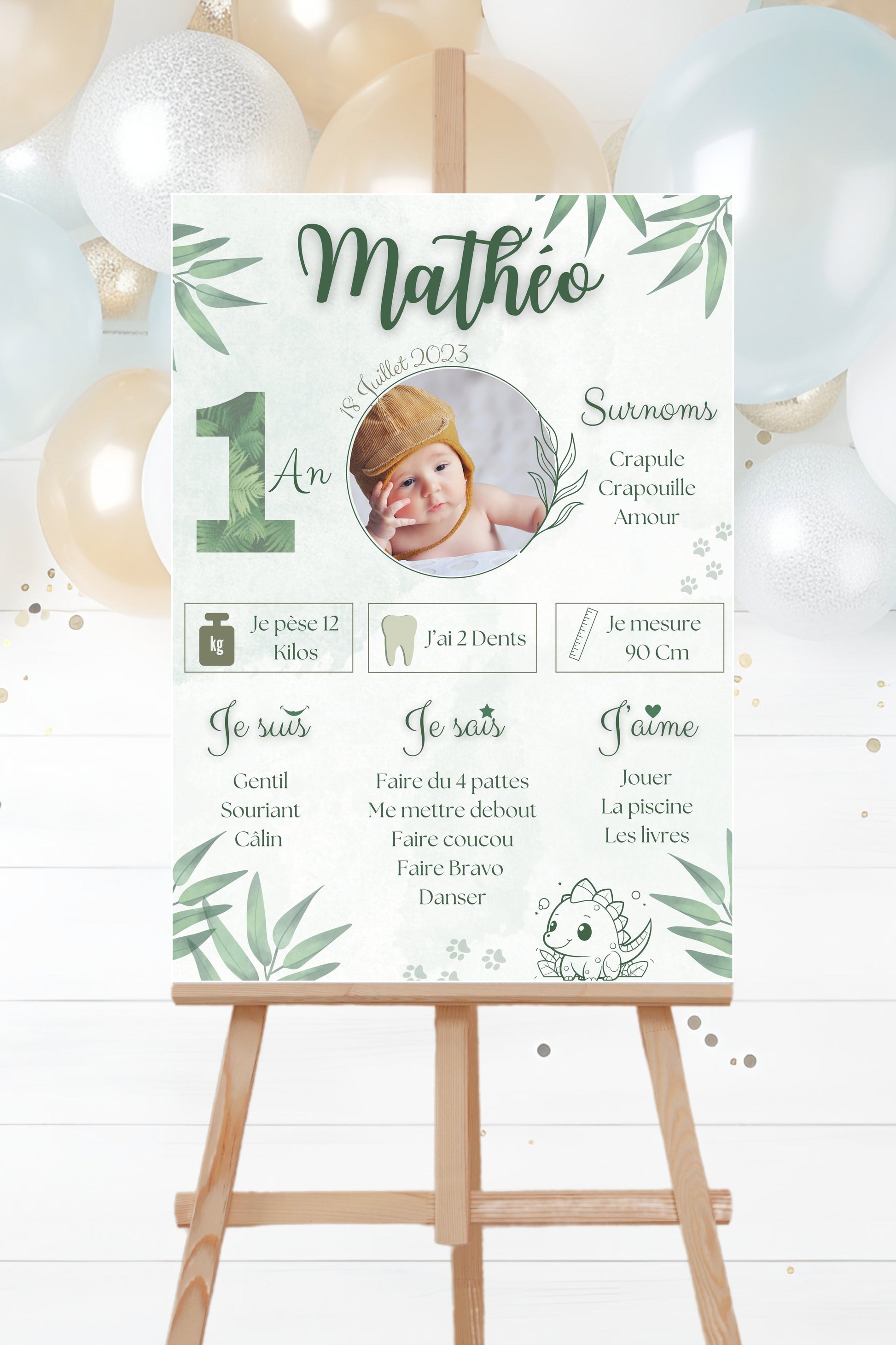 Affiche anniversaire personnalisée Design d'Audrey