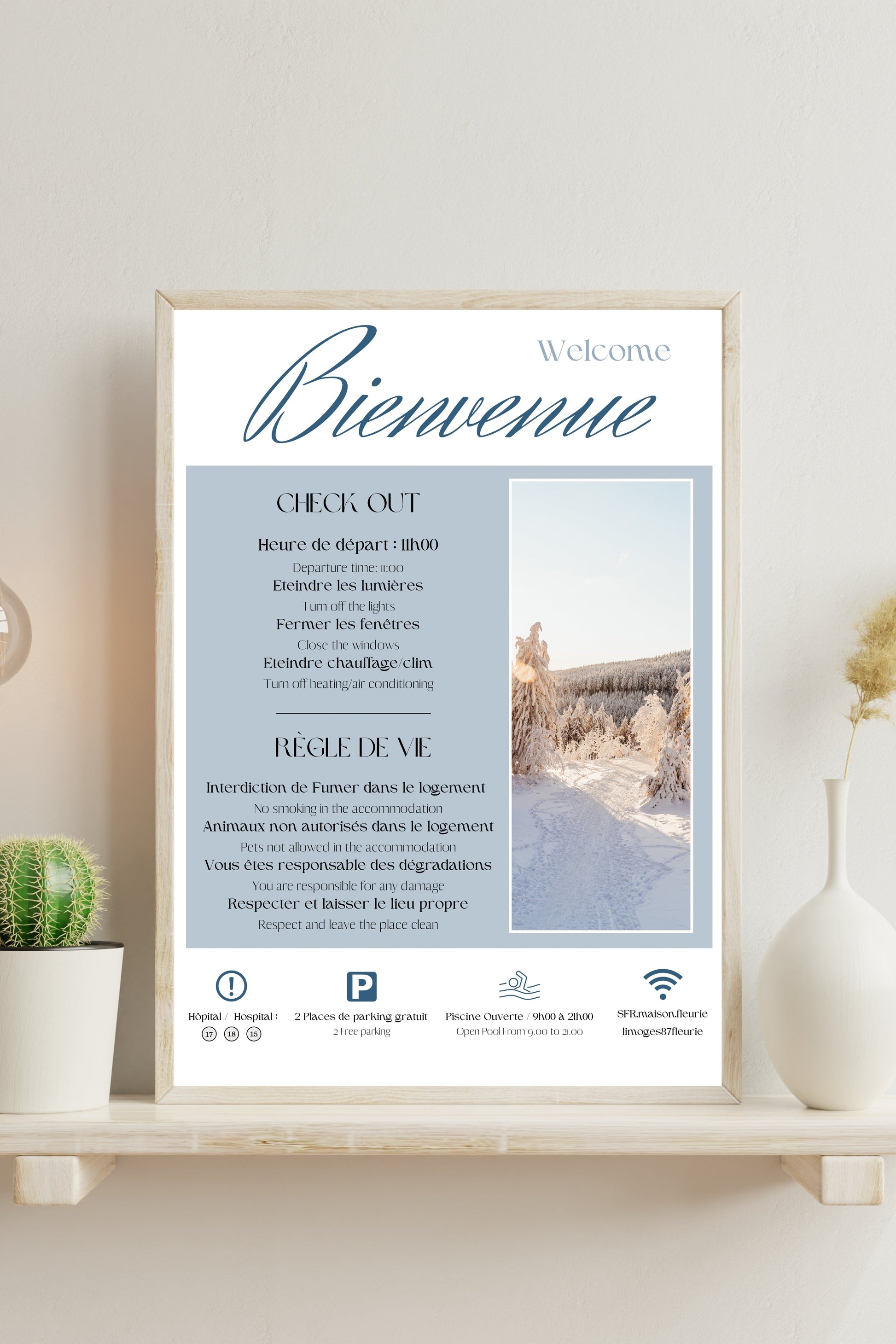 Affiche de bienvenue Design d'Audrey