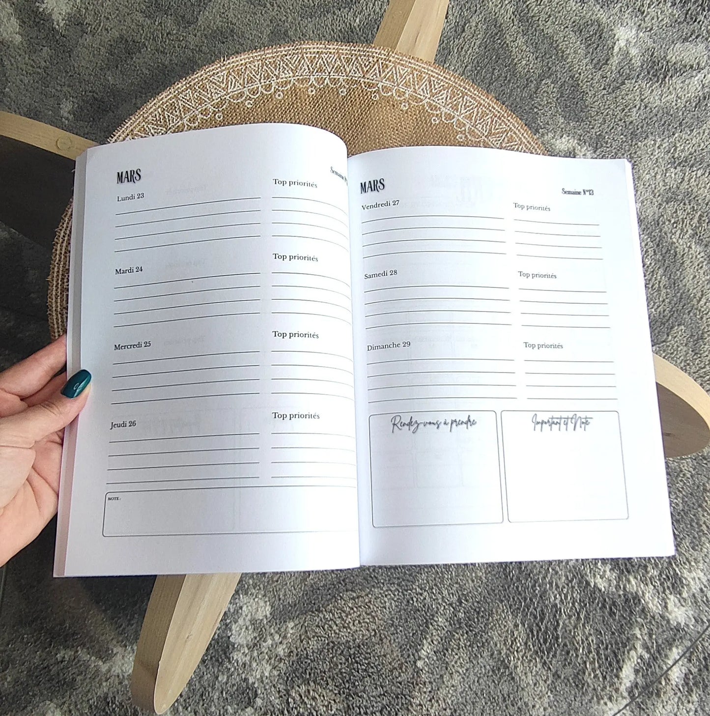 Agenda 2026 Grand format Design d'Audrey