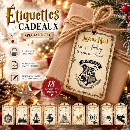 Étiquettes cadeaux Harry Potter
