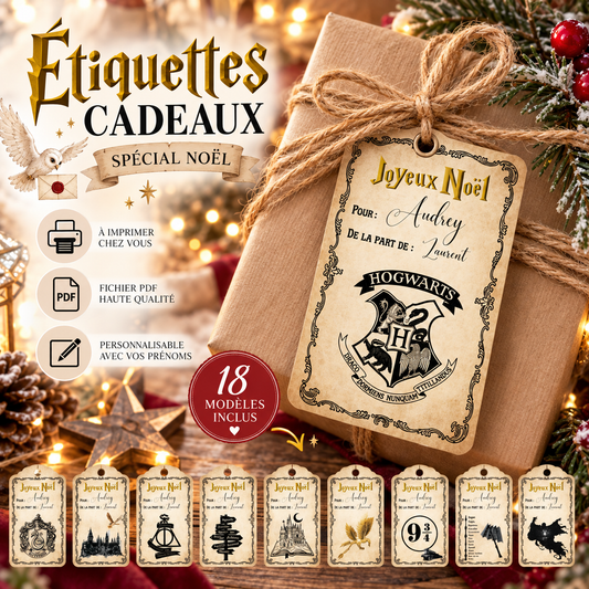 Étiquettes cadeaux Harry Potter
