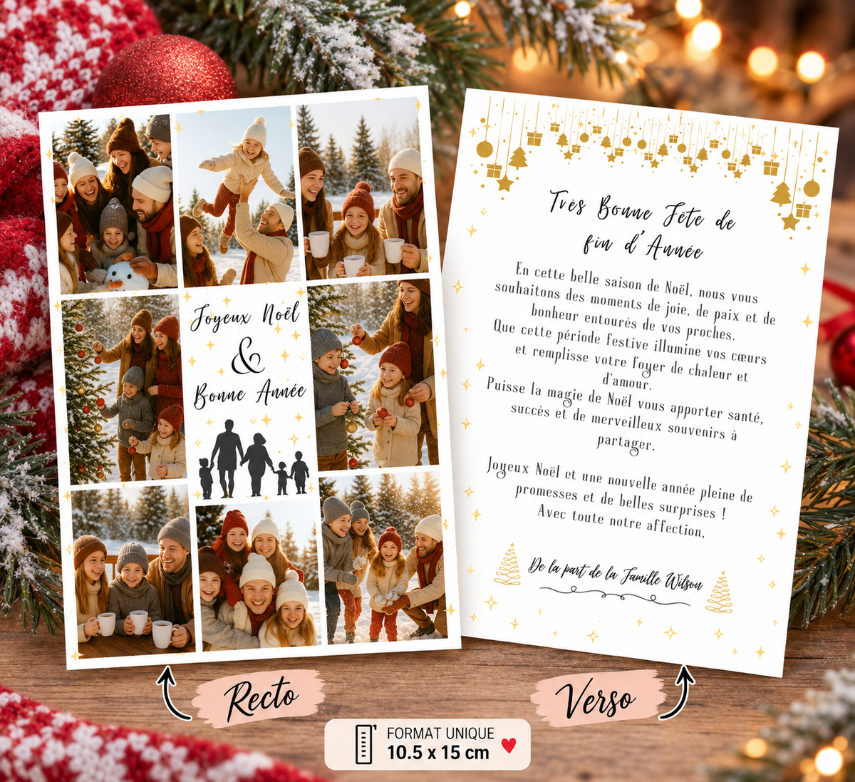 Carte de vœux Noël