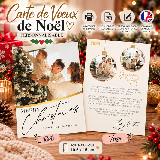 Carte de vœux Noël