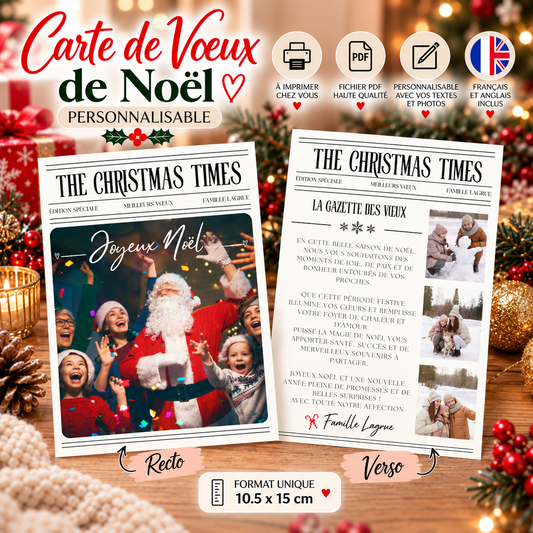 Carte de vœux Noël