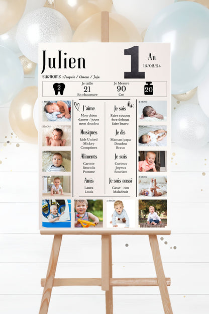Affiche anniversaire journal 1 ans Design d'Audrey