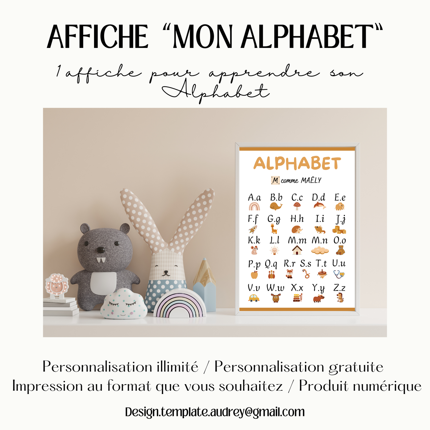 Affiche déco Alphabet
