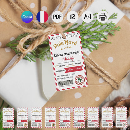 Étiquettes cadeaux de Noël