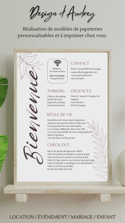 Affiche de bienvenue