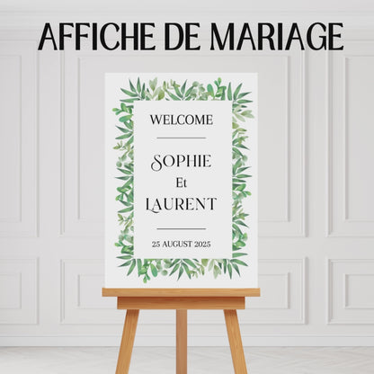 Affiche bienvenue Mariage
