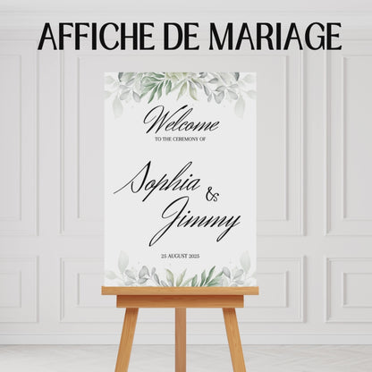 Affiche bienvenue Mariage