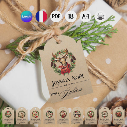 Étiquettes cadeaux de Noël