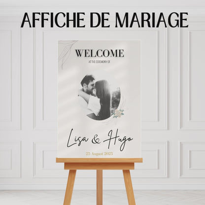 Affiche bienvenue Mariage