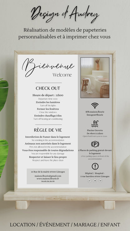 Affiche de bienvenue