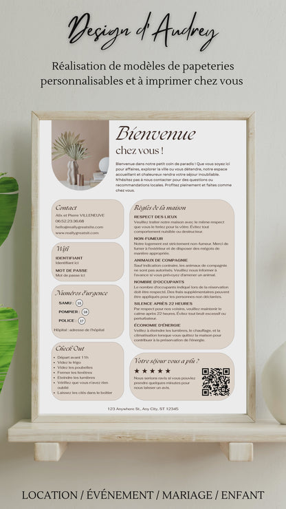 Affiche de bienvenue