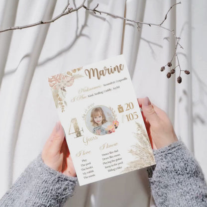 Affiche anniversaire Florale