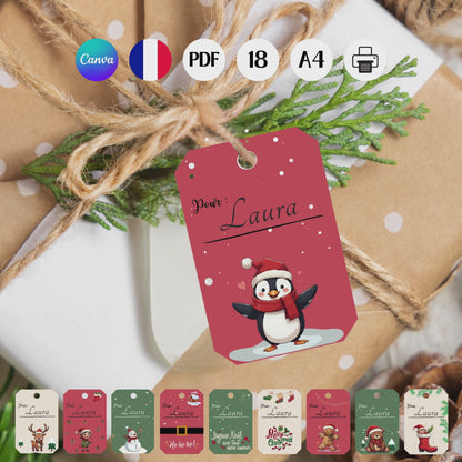 Étiquettes cadeaux de Noël
