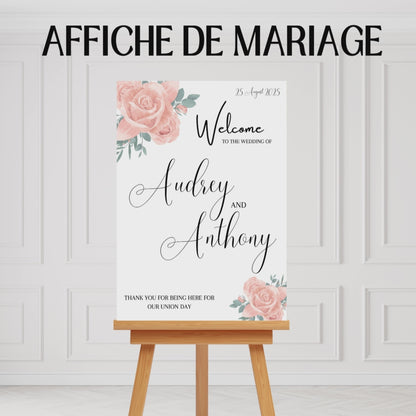 Affiche bienvenue Mariage