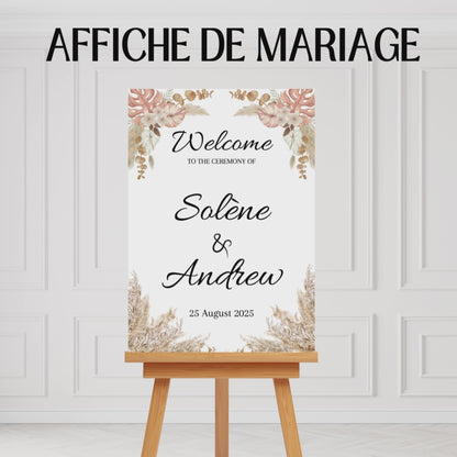 Affiche bienvenue Mariage